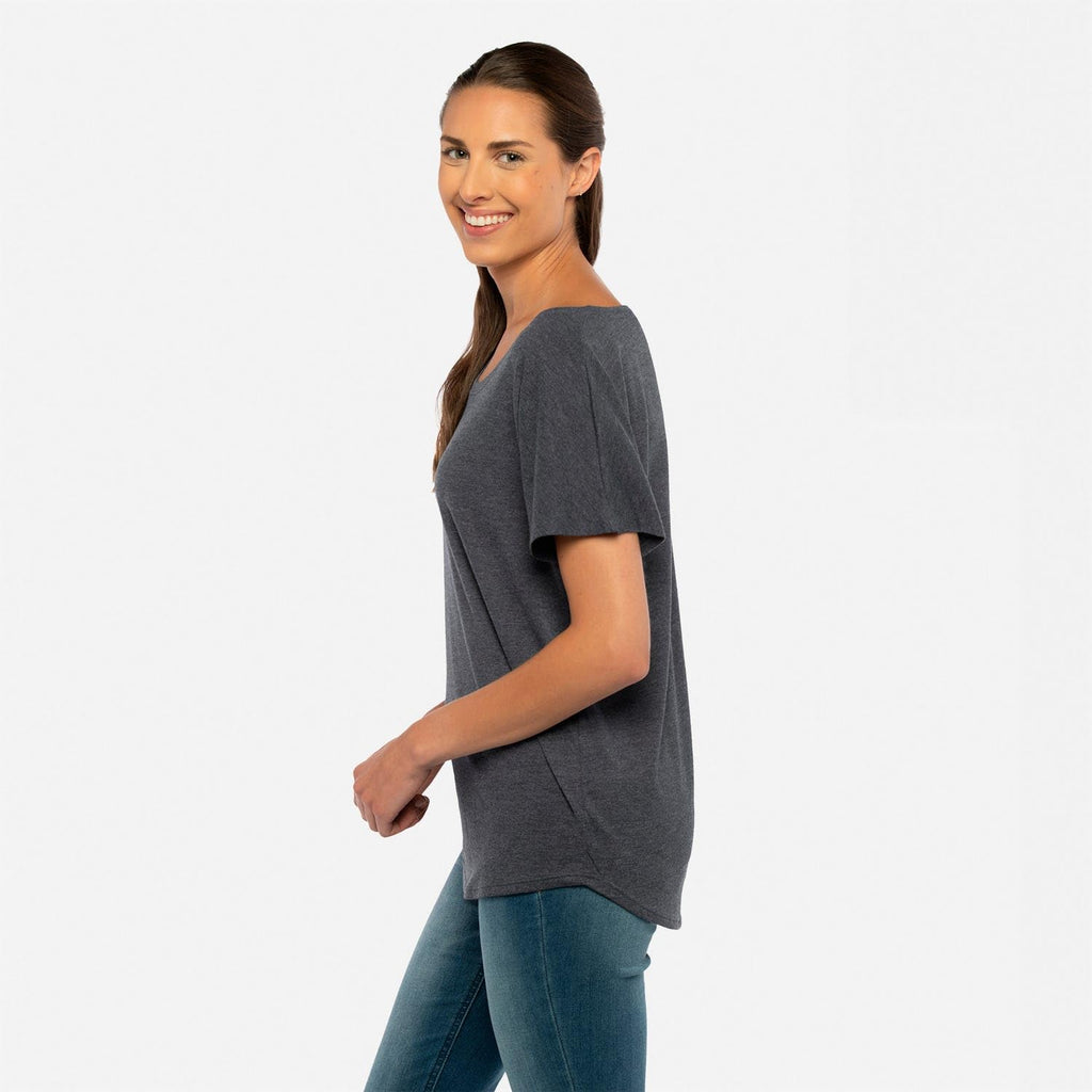 Ladies Triblend Dolman T-Shirt - INDIgO - 3XL(D0102H7NR6T)