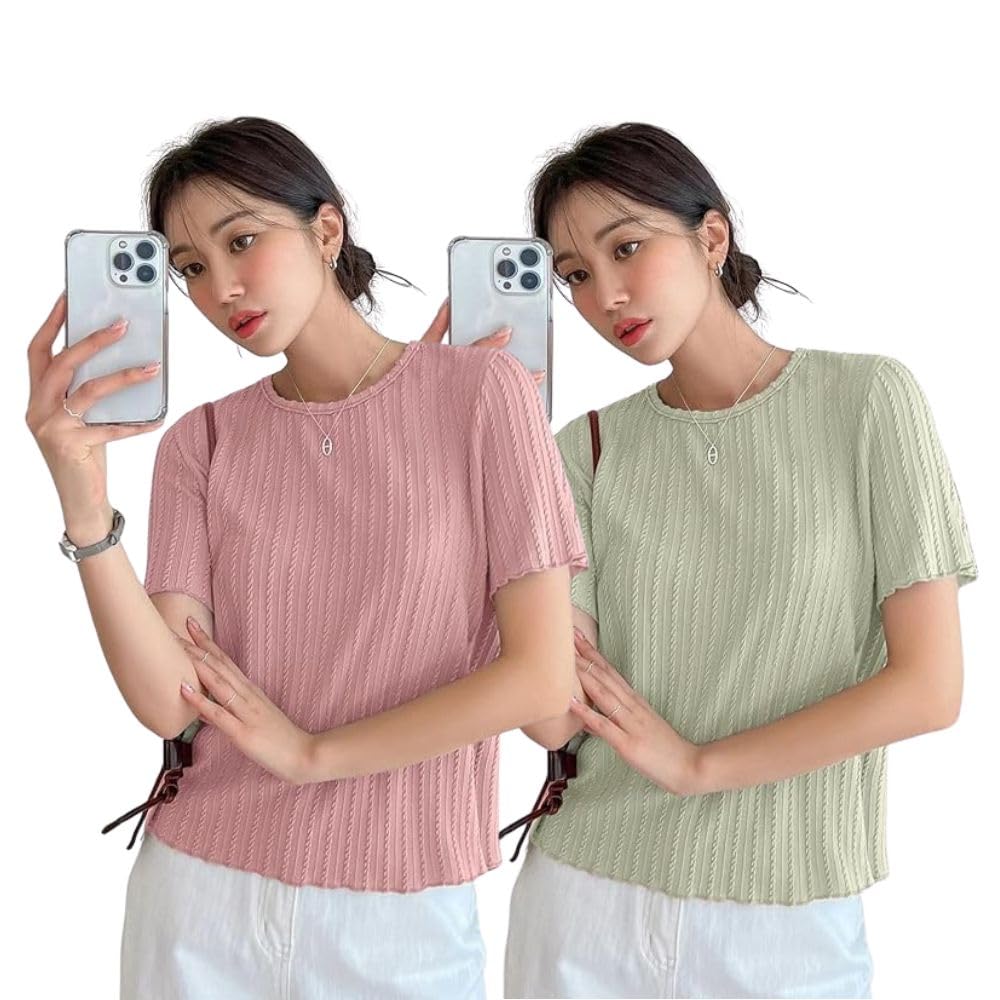 Greciilooks WomenS Fashion Tops  Crop Top, Loose Fit Oversized Shirts & Stylish Korean Tank Tops For Summer Wear (Available In P