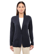 Ladies Perfect FitShawl collar cardigan - WHITE - XS(D0102H76ZgX)
