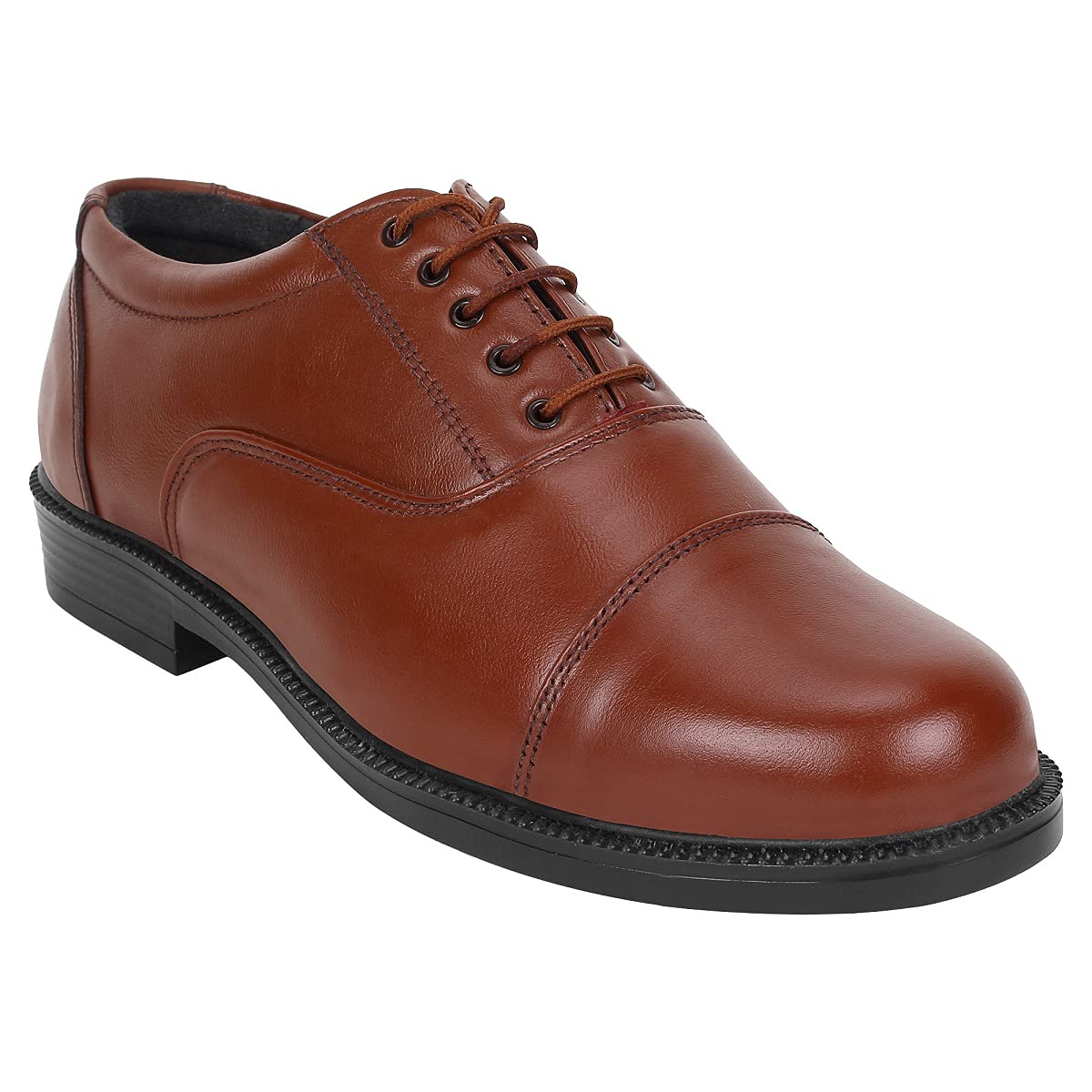 SeeandWear Leather Police Oxford Lace Up for Men Brown 7
