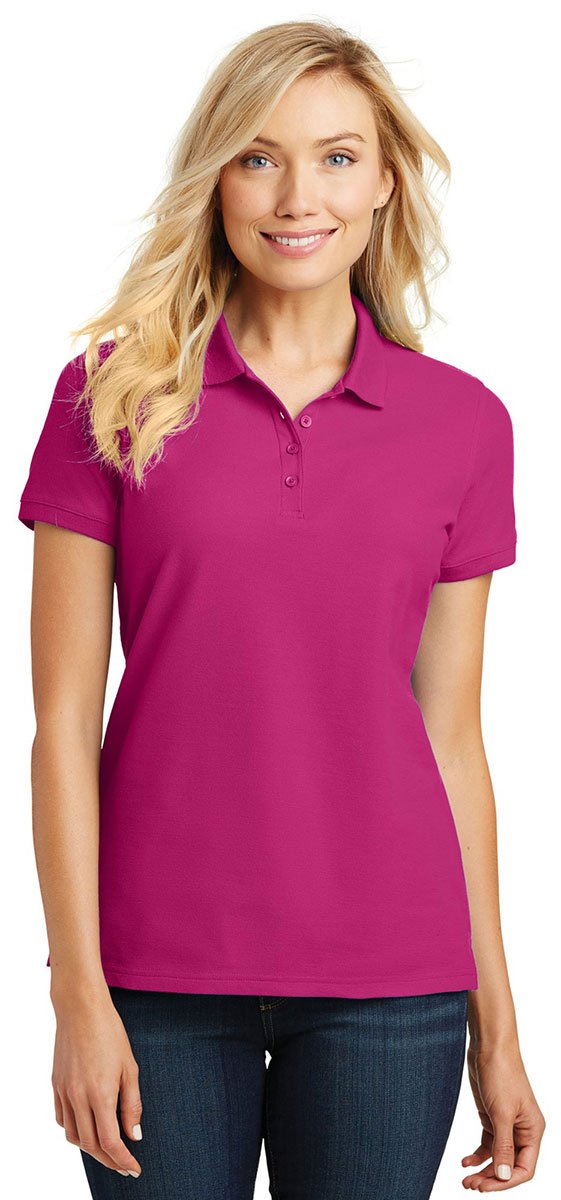 Port Authority Ladies core classic Pique Polo 5XL Pink Azalea