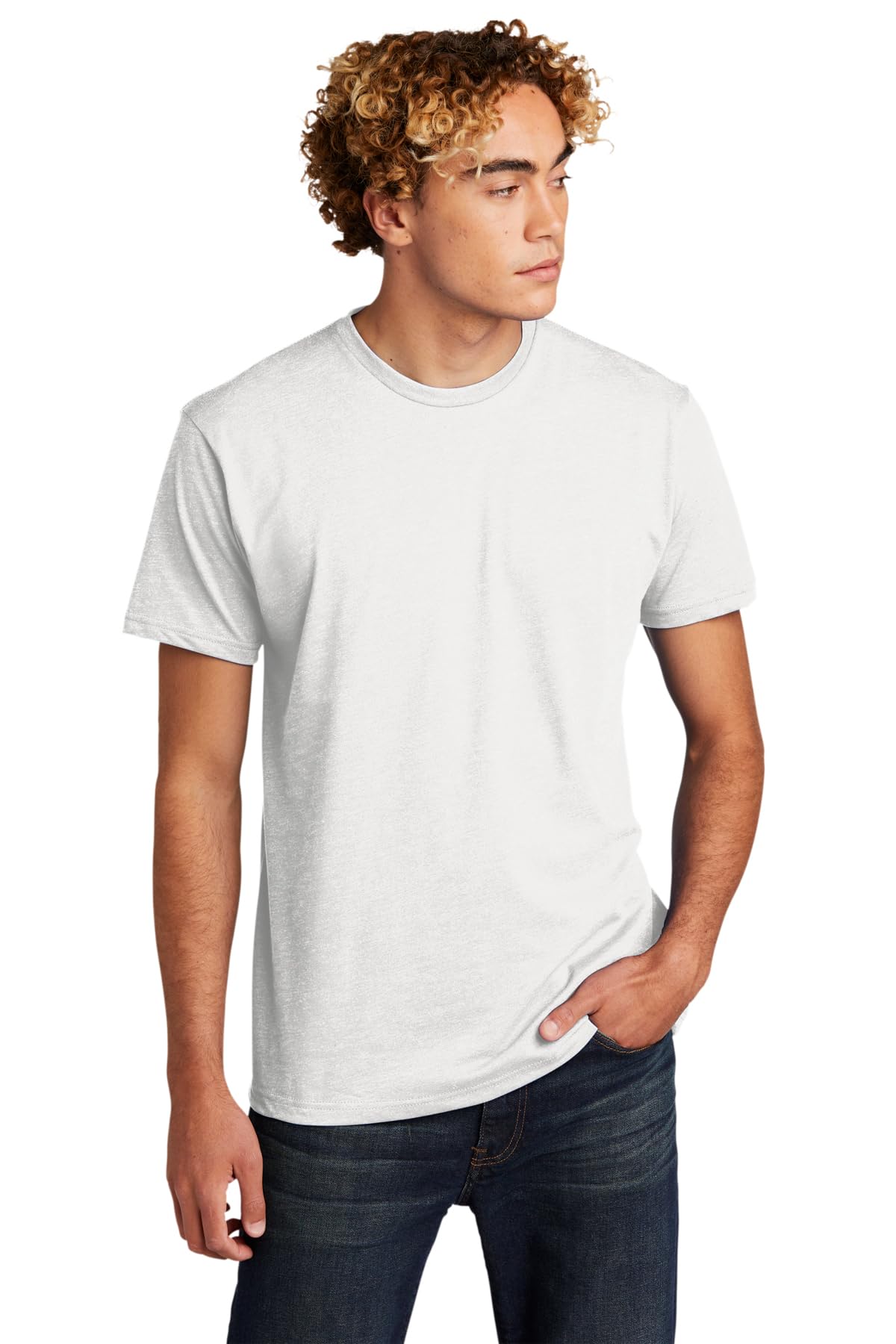 Unisex cVc crewneck T-Shirt - WHITE - 5XL(D0102HI90NV)