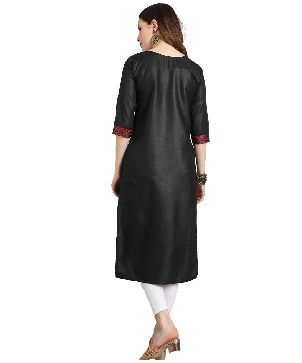 Yashika Womens Cotton Blend Beige Color Straight Solid Kurti