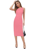 Toochki Dress For Women | Midi Dress For Women | Dresses For Women | Pink Dress | One Piece Dress For Women | Bodycon Dresses Fo