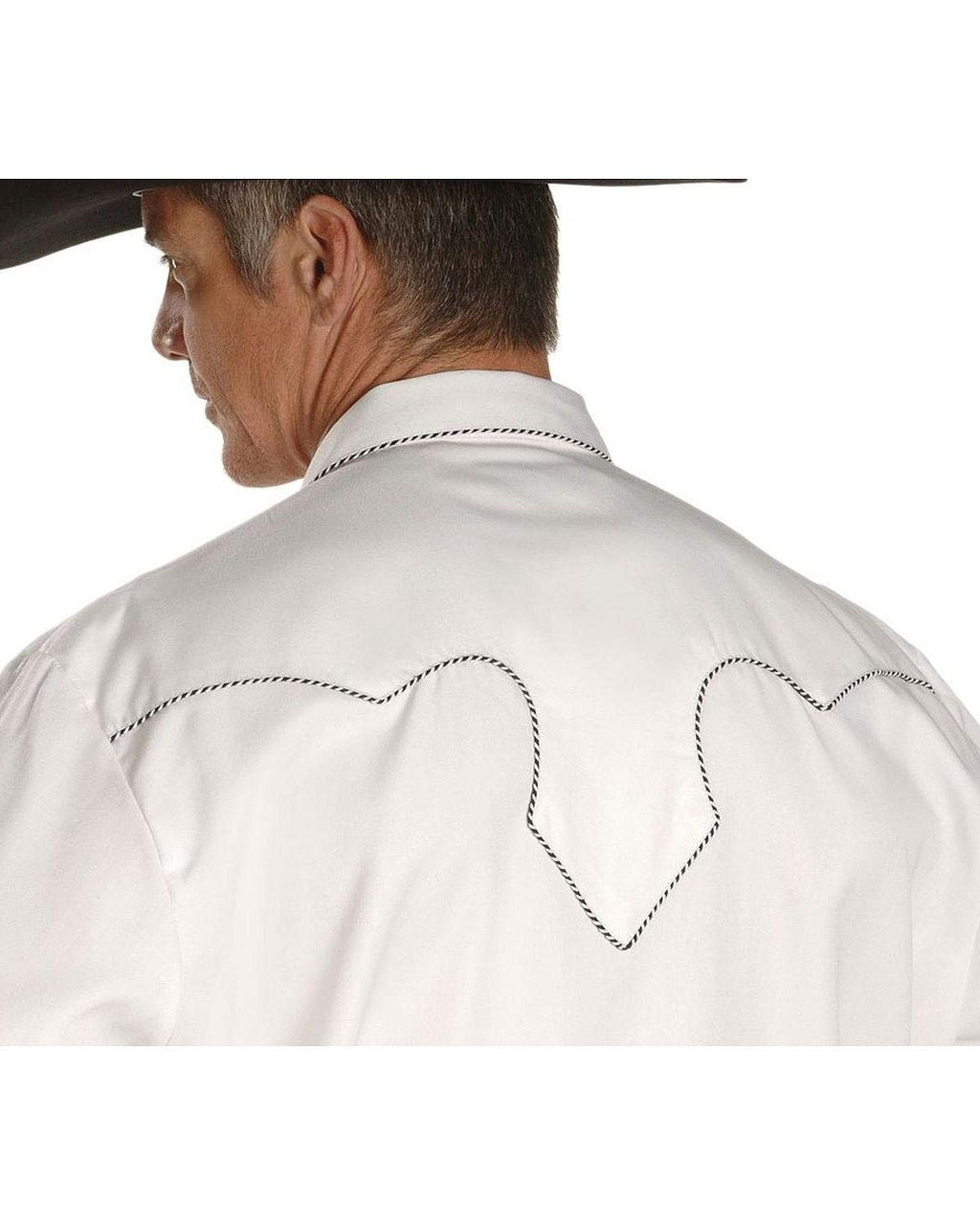 SOLID SHIRT W/CANDY CANE PIPING