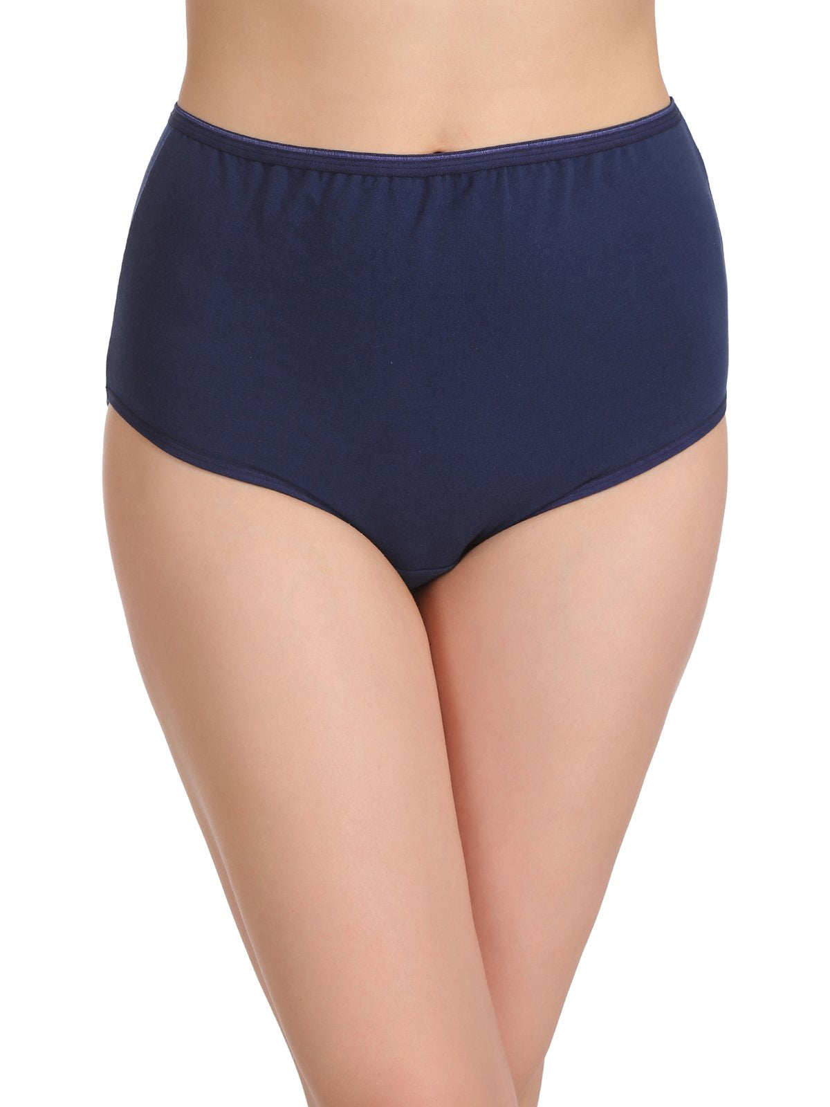 Clovia Womens Cotton High Waist Maternity Hipster Panty (PN1368A08_Navy Blue_XXL)