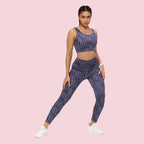 Enamor Womens Polyester Wire Free Casual Padded Sports Bra (A204_Step Brush Print