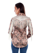 PAISLEY BLOUSE W/FRINGE