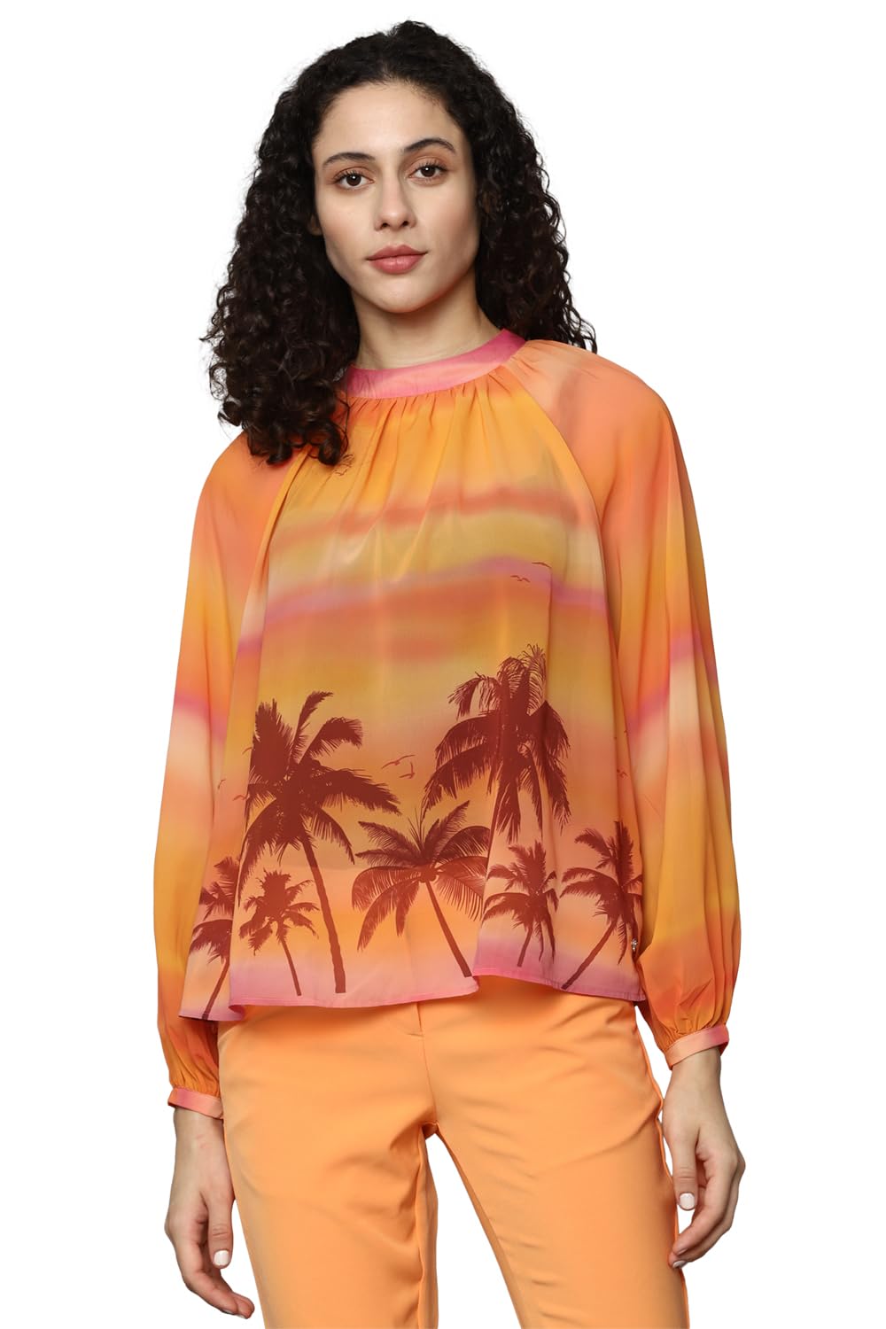 Allen Solly Women Regular Fit Printed Casual T-Shirt