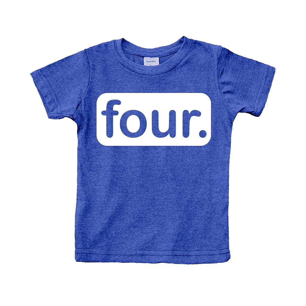 4th Birthday Shirt boy Gifts for 4 Year Old Boys Shirts Toddler Tshirt Fourth (Charcoal Blue, 5 Years)