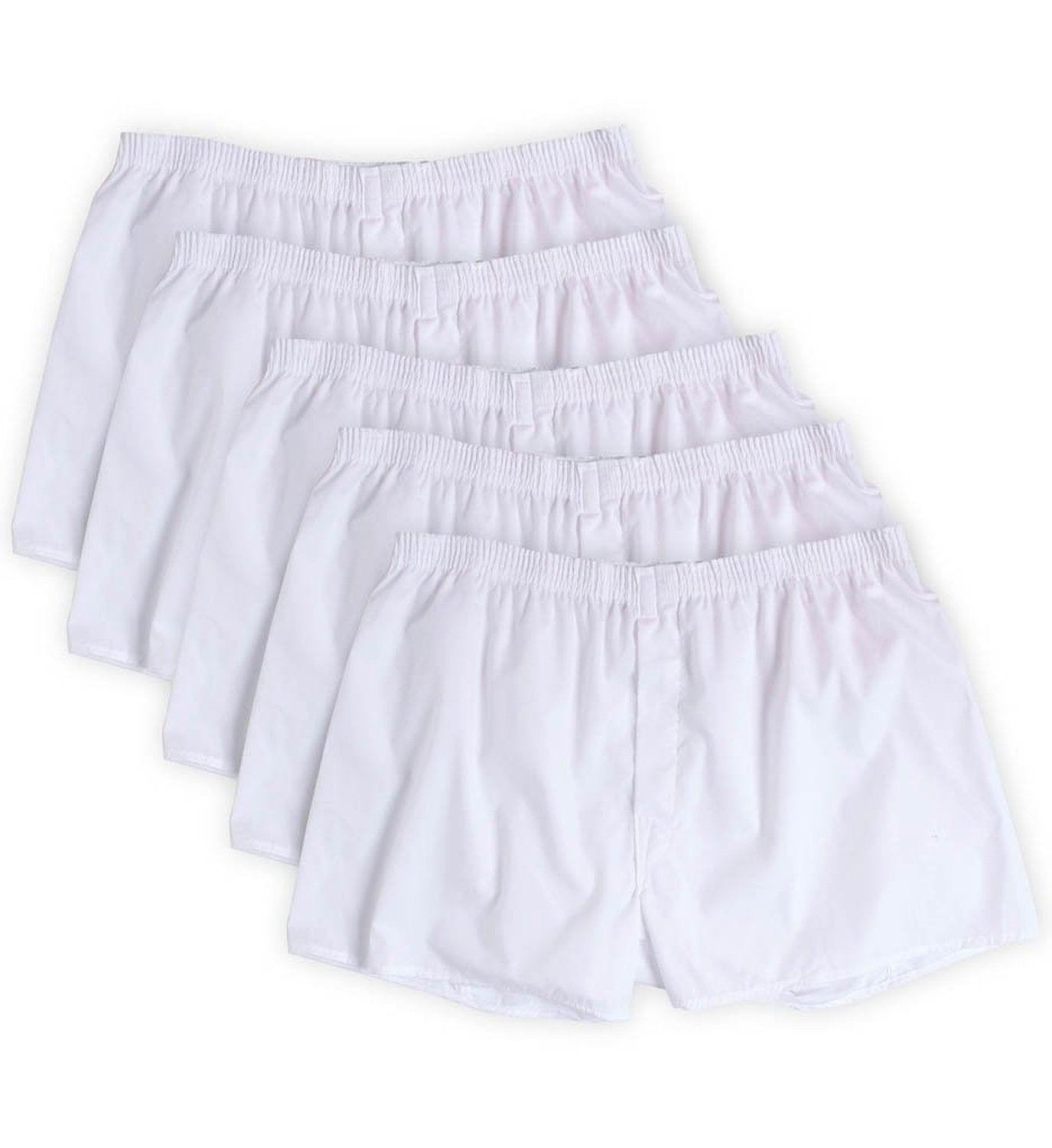 Fruit of the Loom Men's Woven Tartan and Plaid Boxer Multipack, White (5 Pack), XX-Large