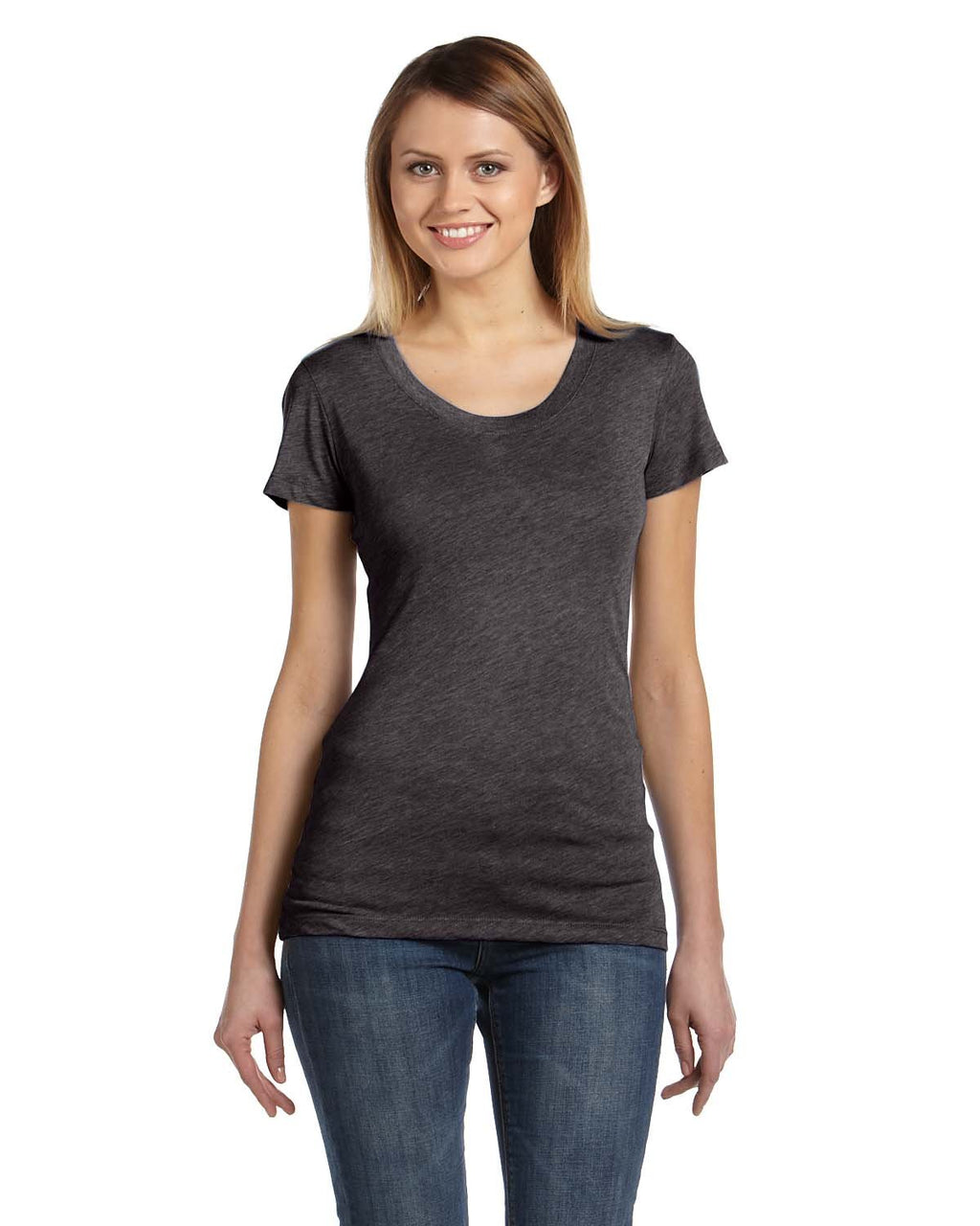 Ladies Triblend Short-Sleeve T-Shirt - cHAR BLK TRIBLND - S(D0102H7WJTX)