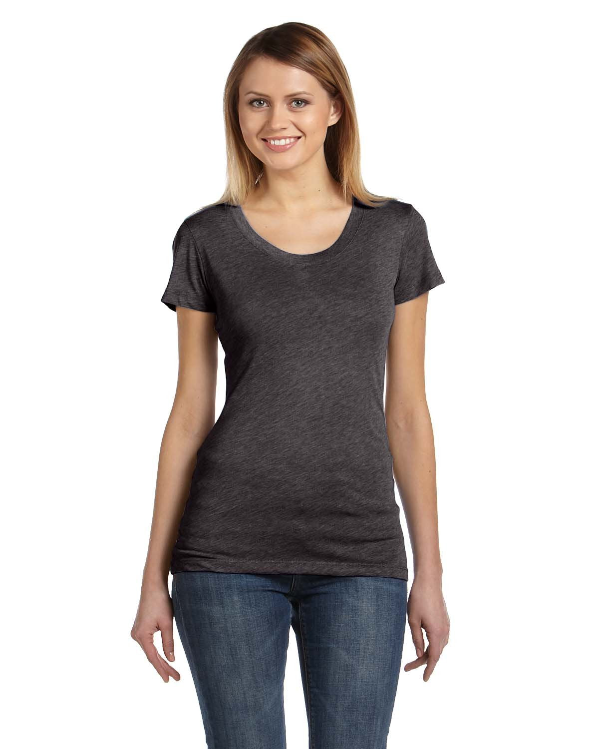 Ladies Triblend Short-Sleeve T-Shirt - cHAR BLK TRIBLND - S(D0102H7WJTX)