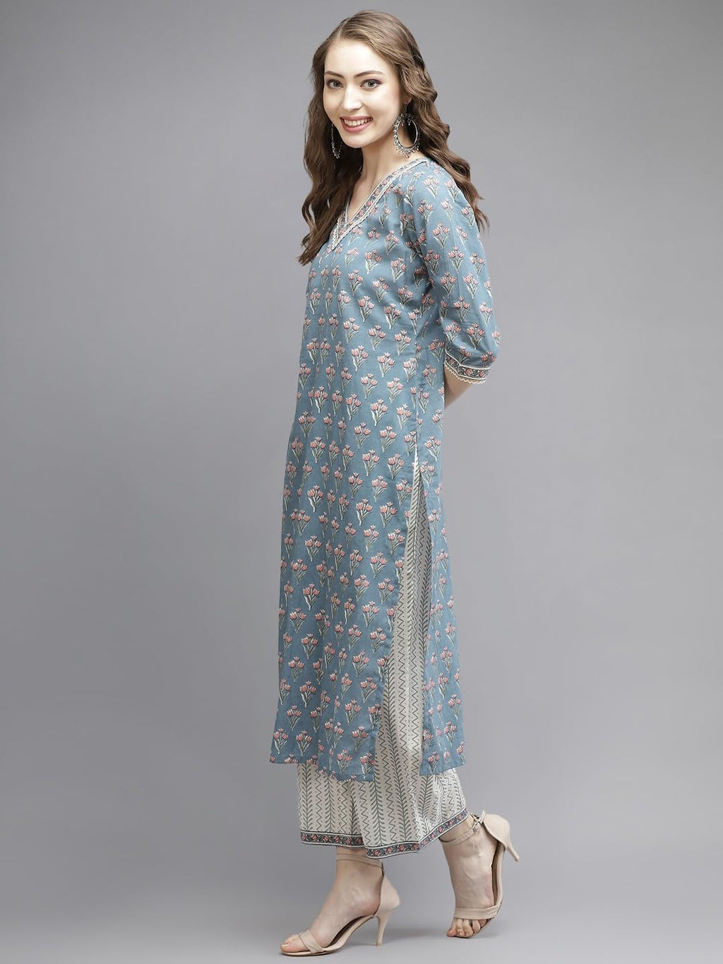 Libas Womens Cotton Kurta Sets (20128O_Multicoloured