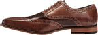 Stacy Adams Men's Tinsley-Wingtip Oxford, Tan/Brown, 7.5 M US