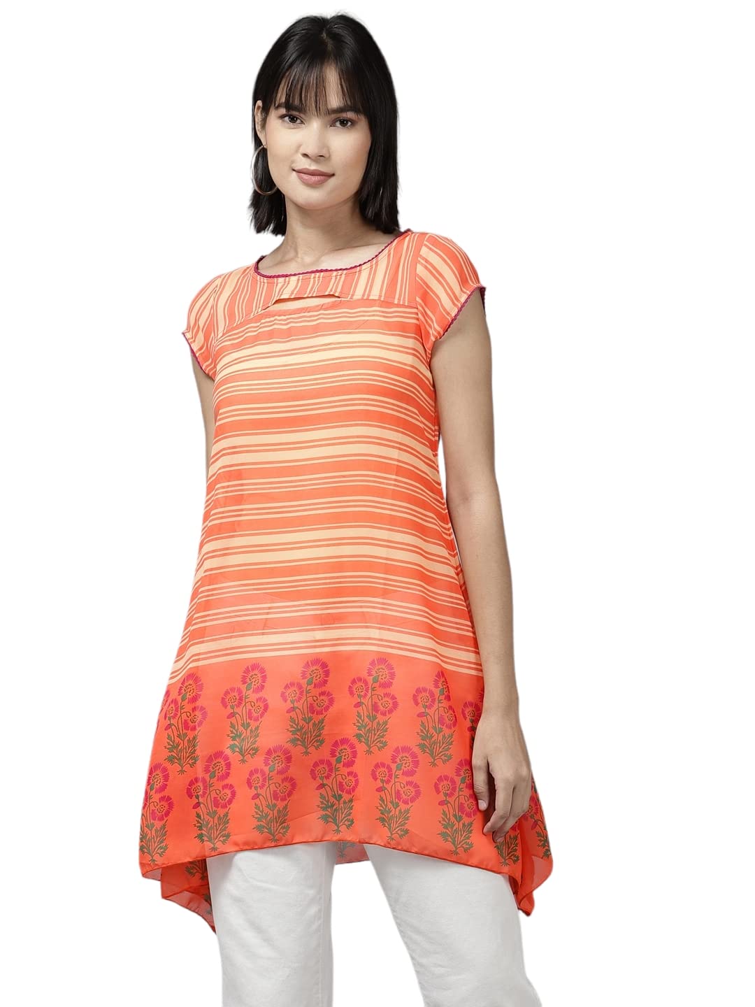 Aarika Womens Regular Fit Shirt (TP-W-M-12149_Orange XS)