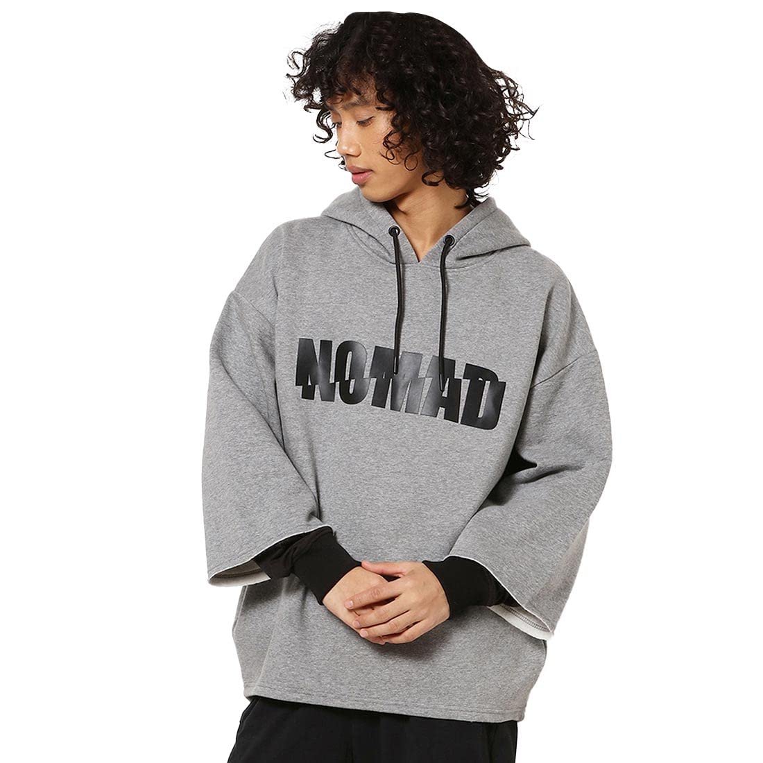 Bewakoof Mens Grey No Mad Typography Super Loose Fit Sweatshirt