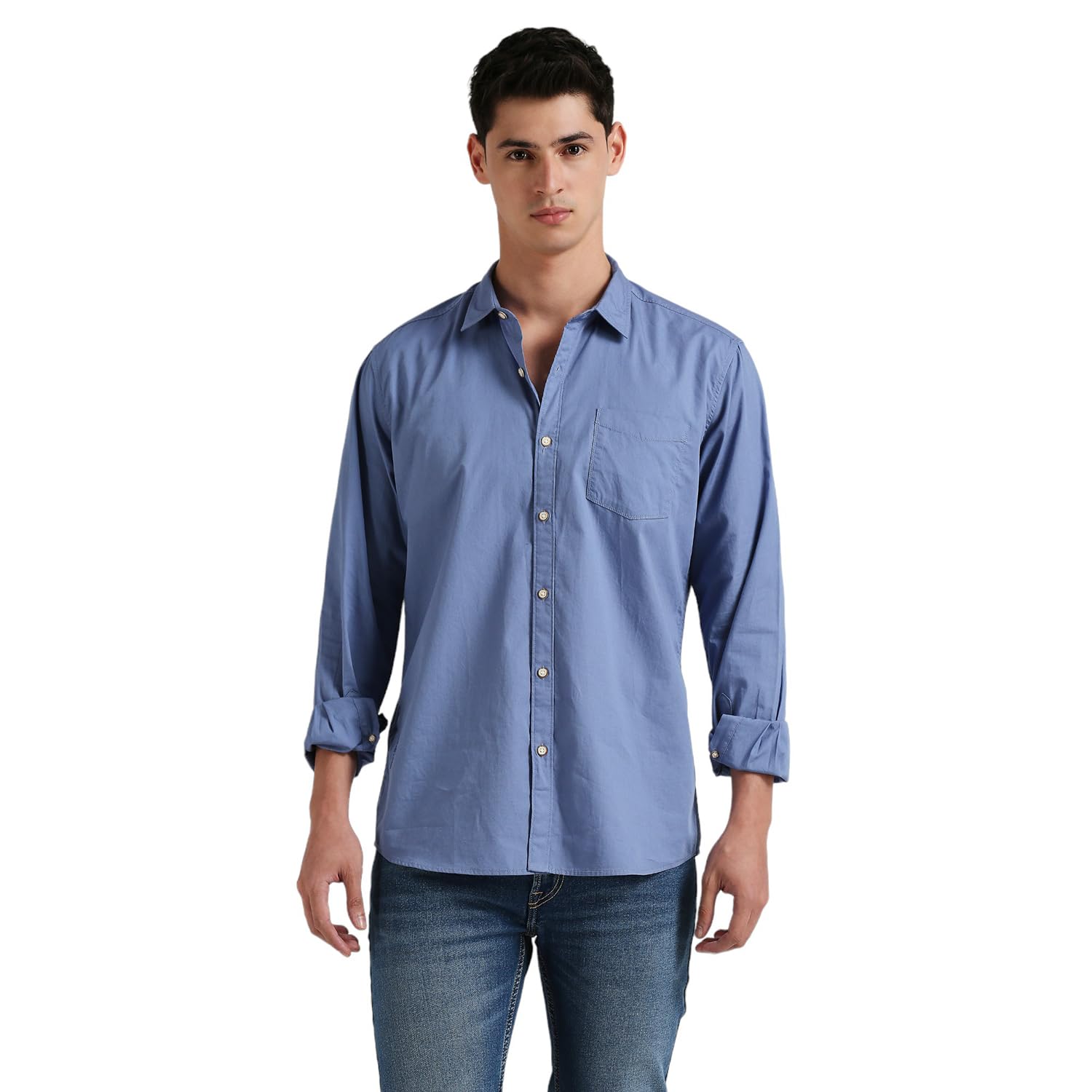 Pepe Jeans MenS Regular Fit Shirt (Pm308752_Blue_Sky