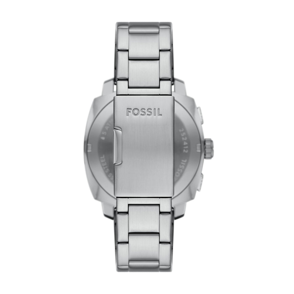 Fossil Men's Machine Chronograph Stainless Steel Watch, Silver/Black