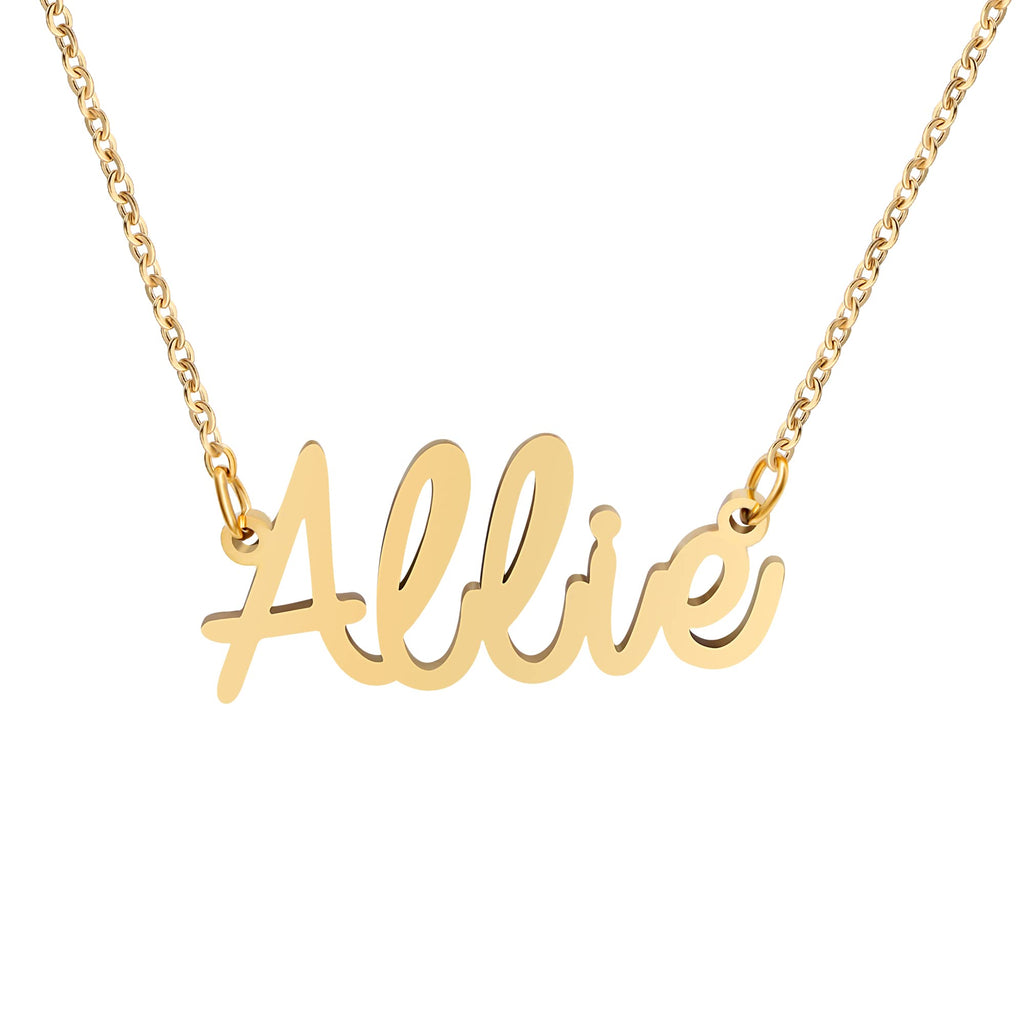 Yiyang Gold Name Necklace Chain Christmas Birthday Gifts for Women Allie