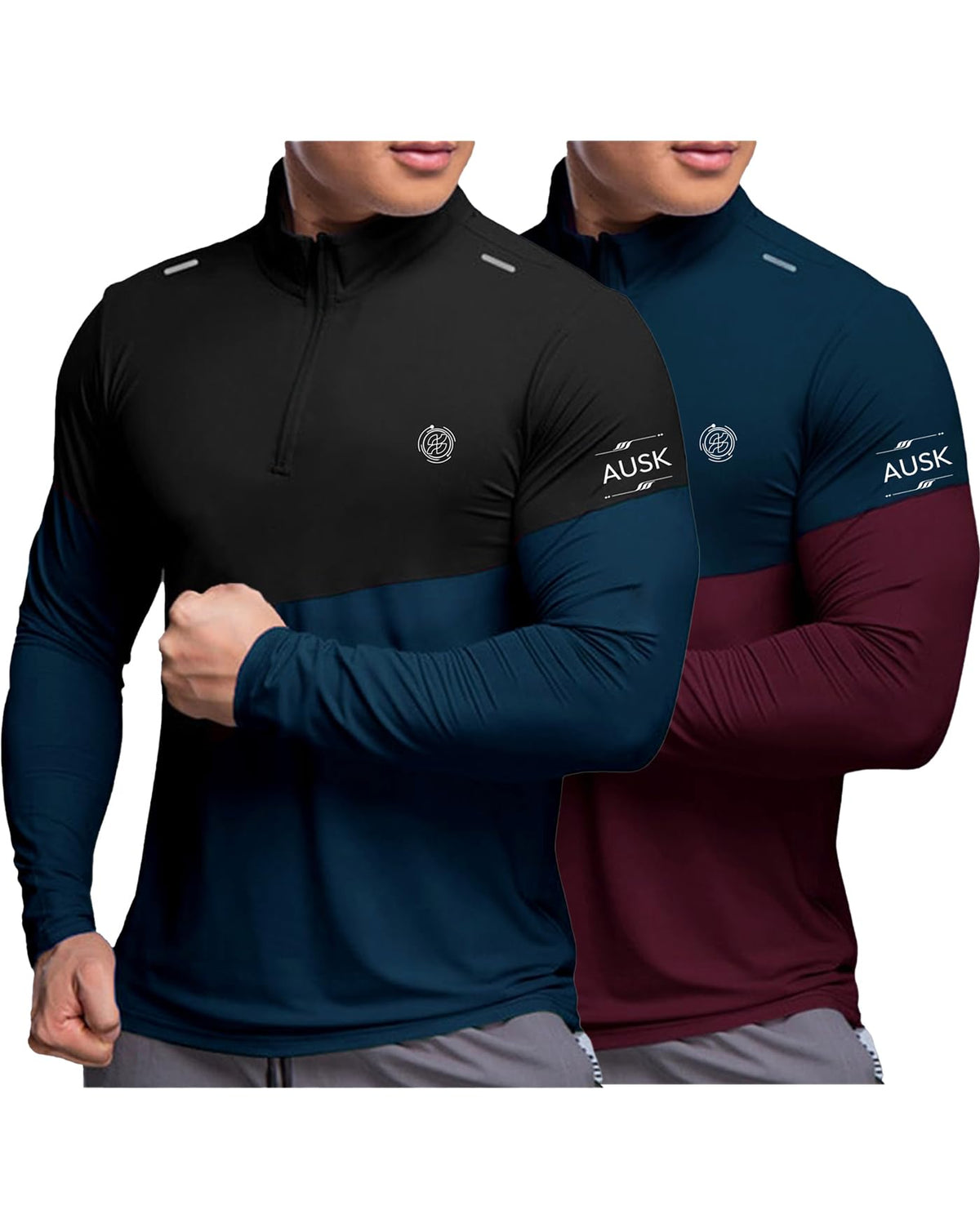 Ausk Men Tshirt || Mens Sports TShirts With Full Sleeves (Pack Of 2) 2