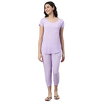 Enamor EC16 Home Tee and Capri Set for Women with All Over Print