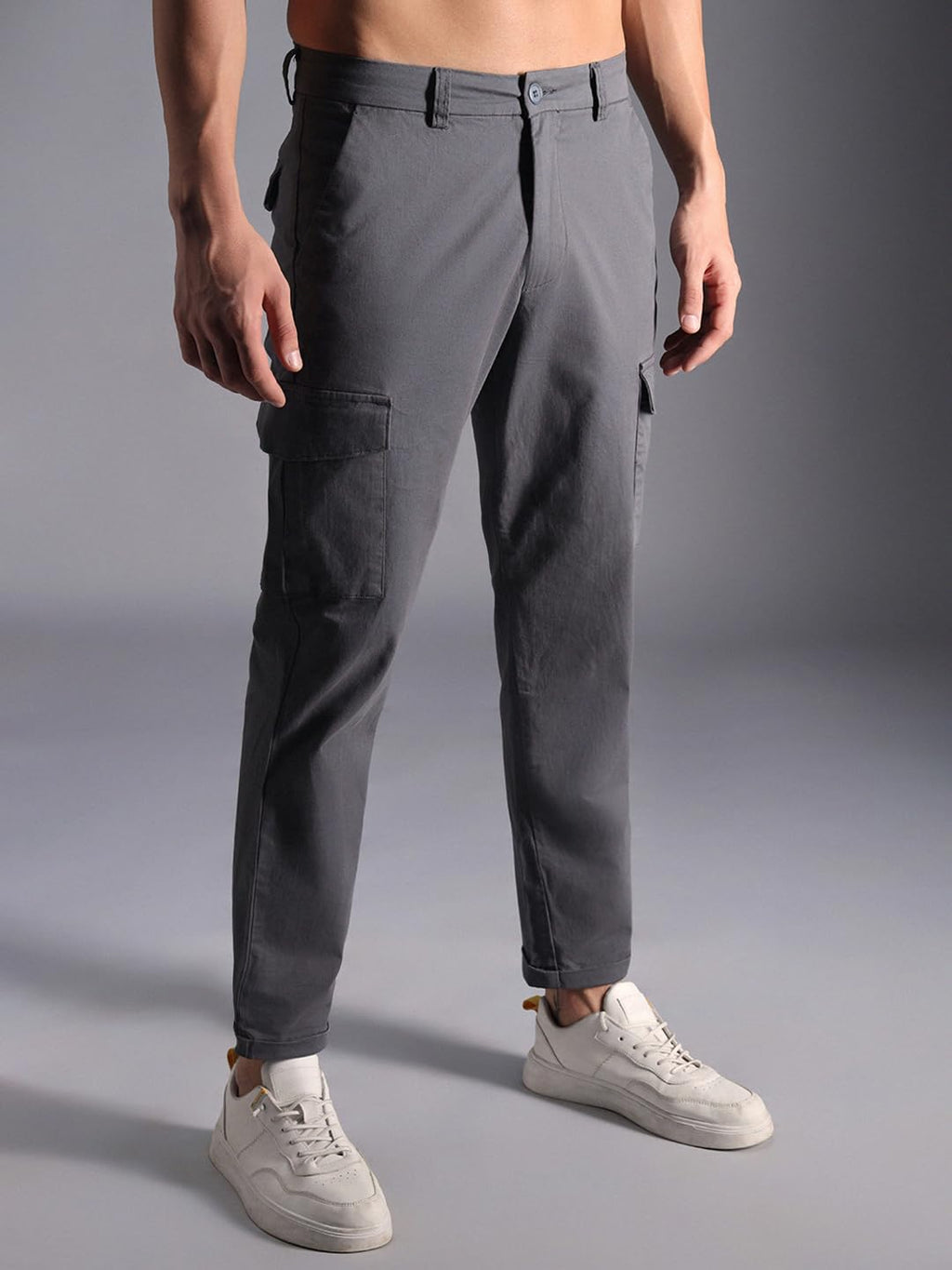 High Star MenS Regular Pants (Hsmwts2402_Ch_Charcoal