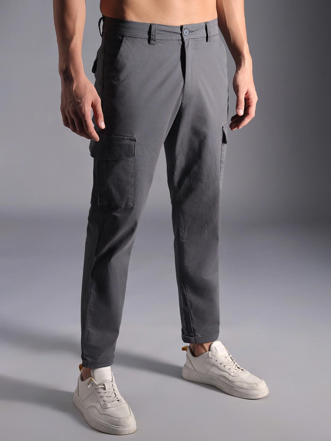 High Star MenS Regular Pants (Hsmwts2402_Ch_Charcoal