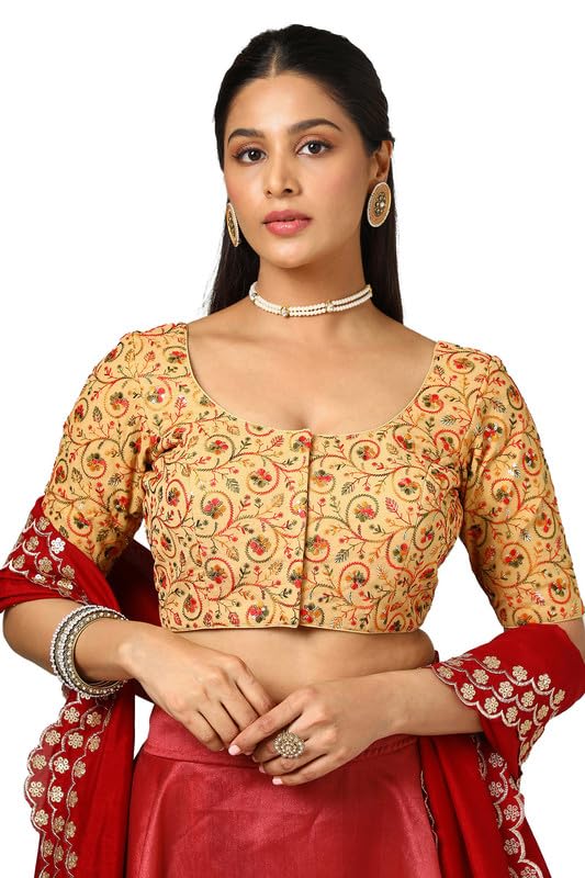 Soch Women Georgette Embroidered Blouse with Sequins