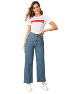 KOTTY Women High Rise Cotton Lycra Blend Ankle Length Jeans