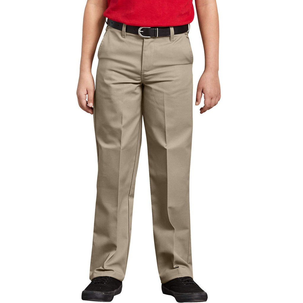 Dickies Boy's Little Flex Waist Flat Front Pants, Desert Sand, 7