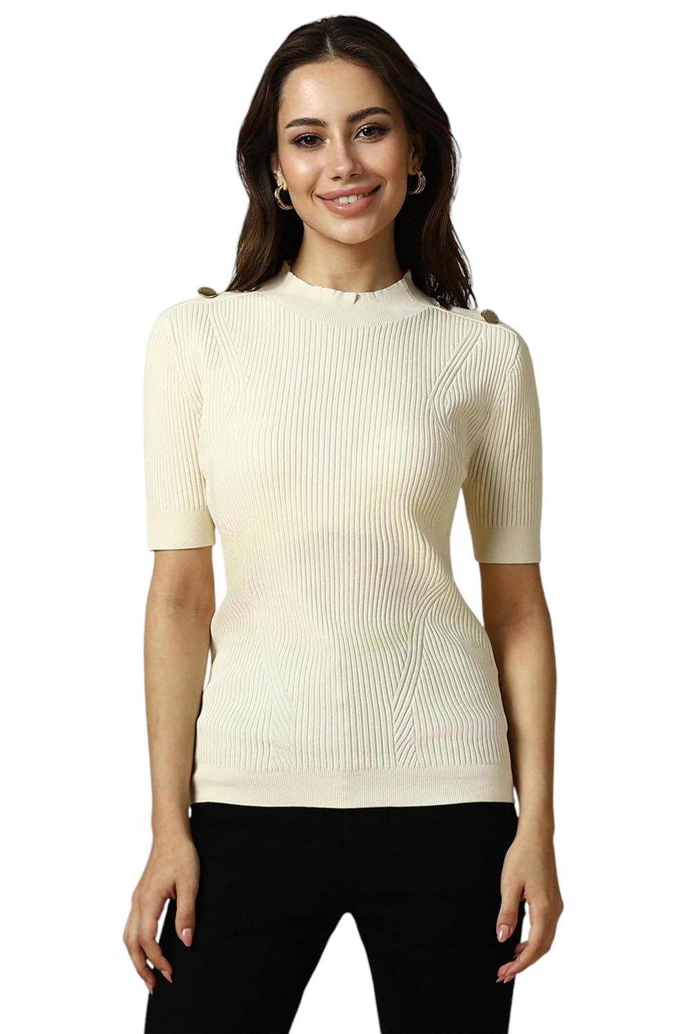 Allen Solly Women Regular Fit Casual Half Sleeve Short Sleeve T-Shirt