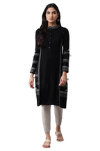 W For Woman Women'S Acrylic Geometric Regular Kurta (21Now16928-312043_Black_5Xl)