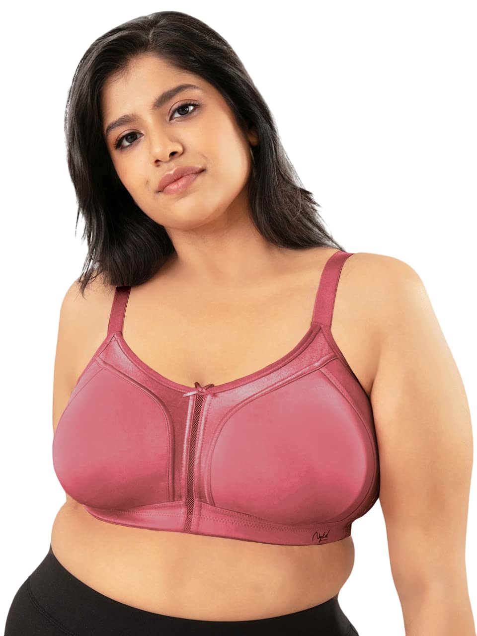 NYKD (NYB101 Cotton Non Padded & Non Wired Everyday Bra for Women | M-Frame Structure for Bounce Control with Full Coverage & Su
