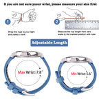 Ritche Christmas Gift 18mm Canvas Wristbands Quick Release Watch Band Blue Replacement Watch Straps for Men Women, Valentine's d