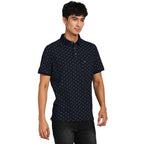 Turtle Men 100% Cotton Indigo Slim Fit Navy Polo T-Shirt