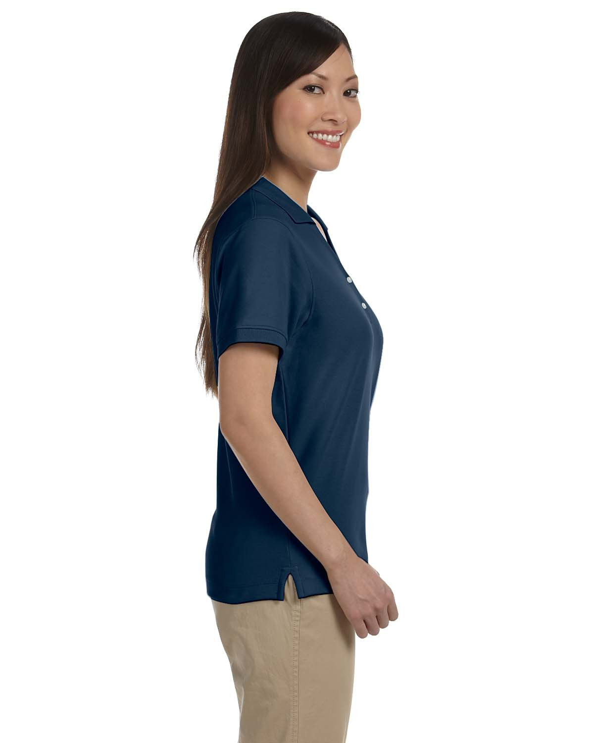 Ladies Pima Piqu Y-collar Polo - WHITE - XS(D0102H7Y7J6)