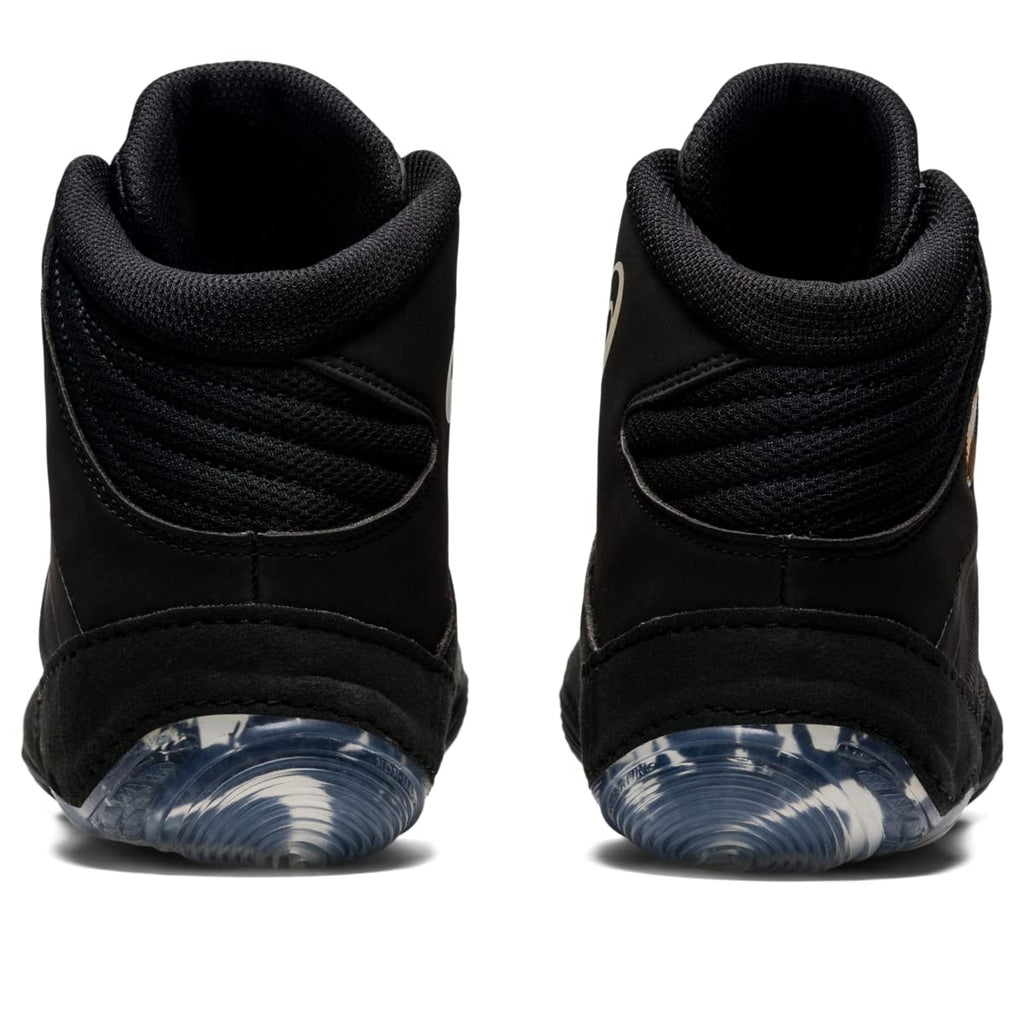 ASICS Men's Split Elite Wrestling Shoes, 9.5, Black/Pure Gold