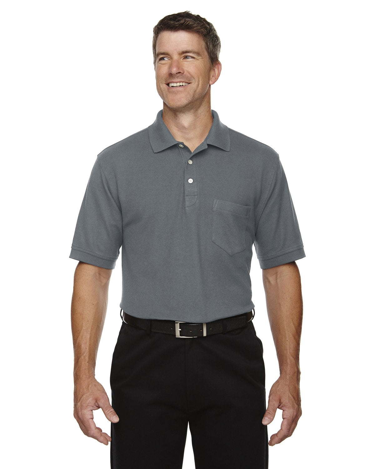 Mens DRYTEc20Performance Pocket Polo - gRAPHITE - S(D0102H76TFJ)