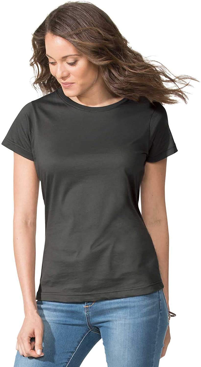 Ladies Fine Jersey T-Shirt - VINTAgE BURgUNDY - XS(D0102HI3Z7A)
