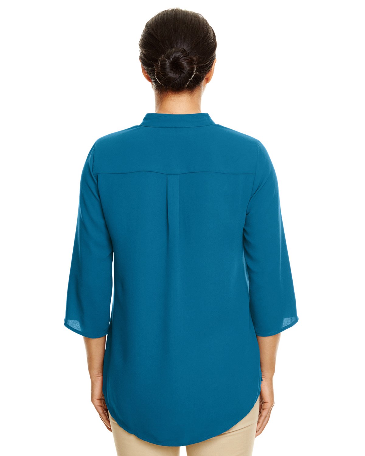 Ladies Perfect Fit34-Sleeve crepe Tunic - BLAcK - XS(D0102H7NAZ8)