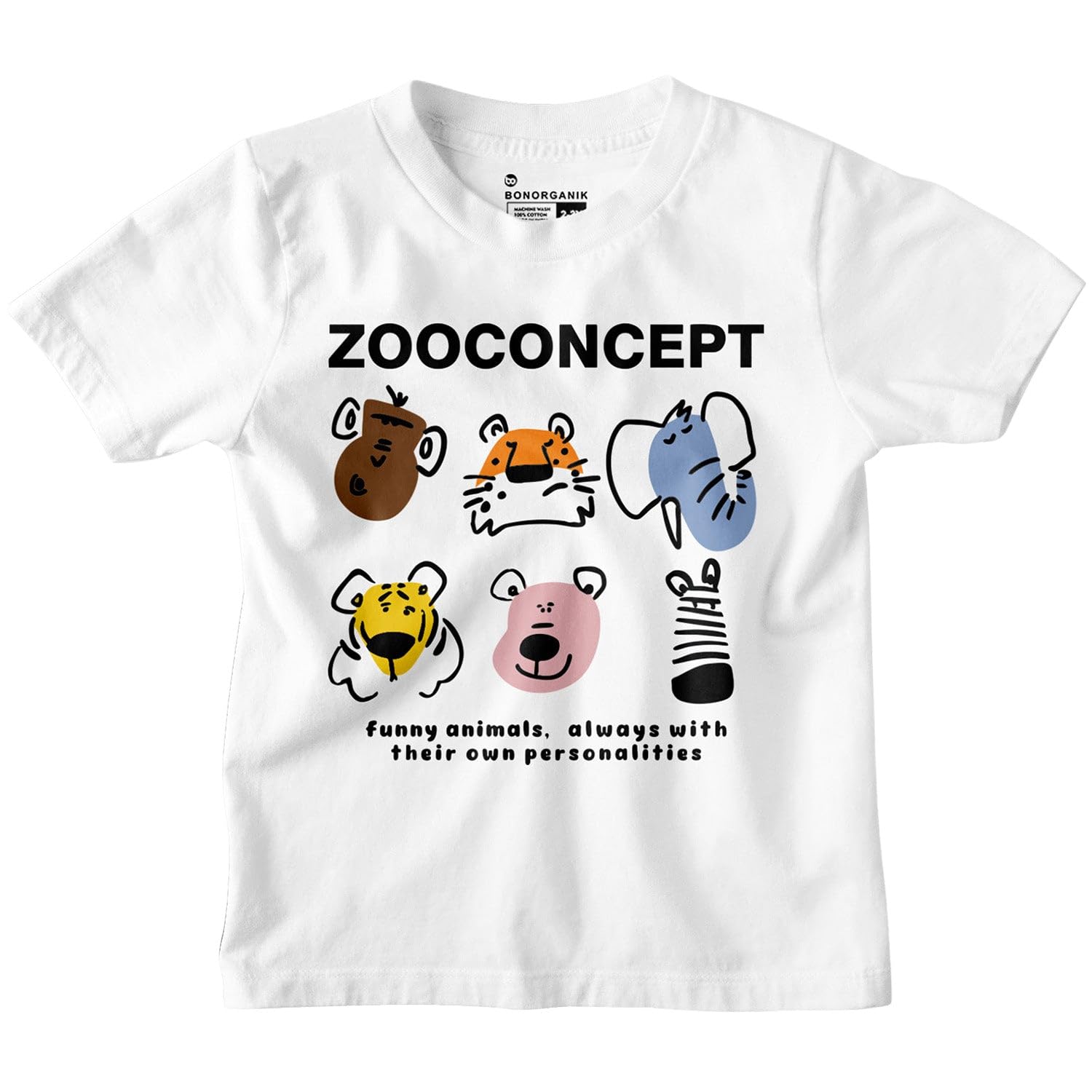 Bon Organik Boys Regular Fit T-Shirt (BON15064_Multi