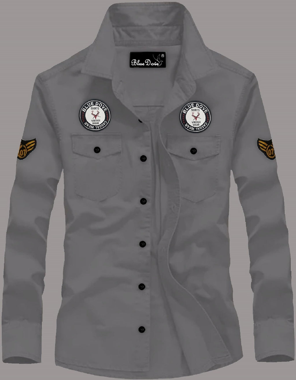 Kadiyu Double Pocket MenS Casual Shirt - Regular Fit, Solid Spread Collar, Versatile Everyday Wear, Comfortable And Stylish Desi
