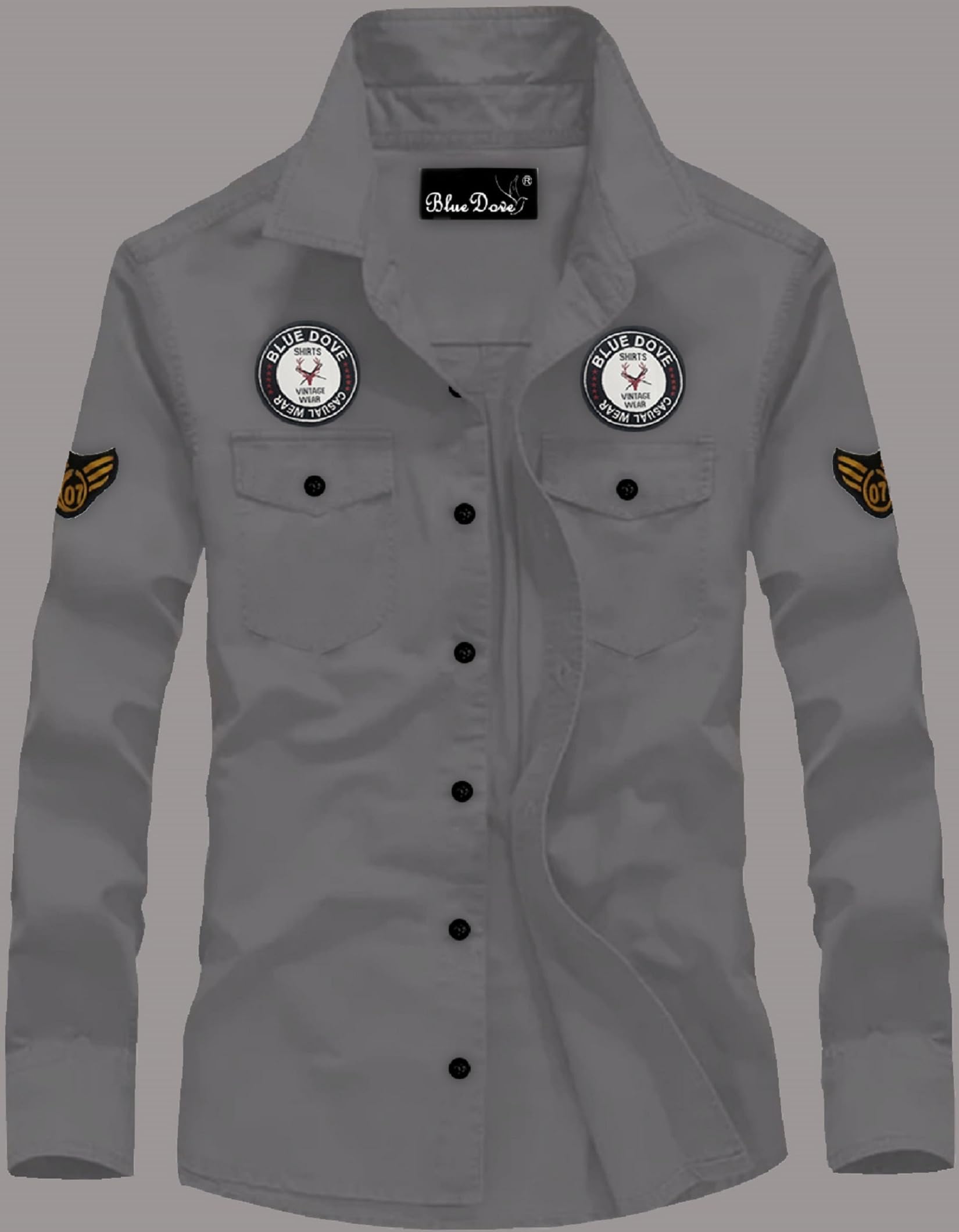 Kadiyu Double Pocket MenS Casual Shirt - Regular Fit, Solid Spread Collar, Versatile Everyday Wear, Comfortable And Stylish Desi