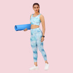 Enamor Womens Polyester Wire Free Casual Padded Sports Bra (A204_Galaxy Splatter PRT