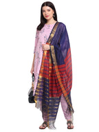 ANNI DESIGNER Women's Cotton Straight Kurta with Palazzo & Dupatta (KPZD-COT-10010-PINK_XXL_Pink_XX-Large)