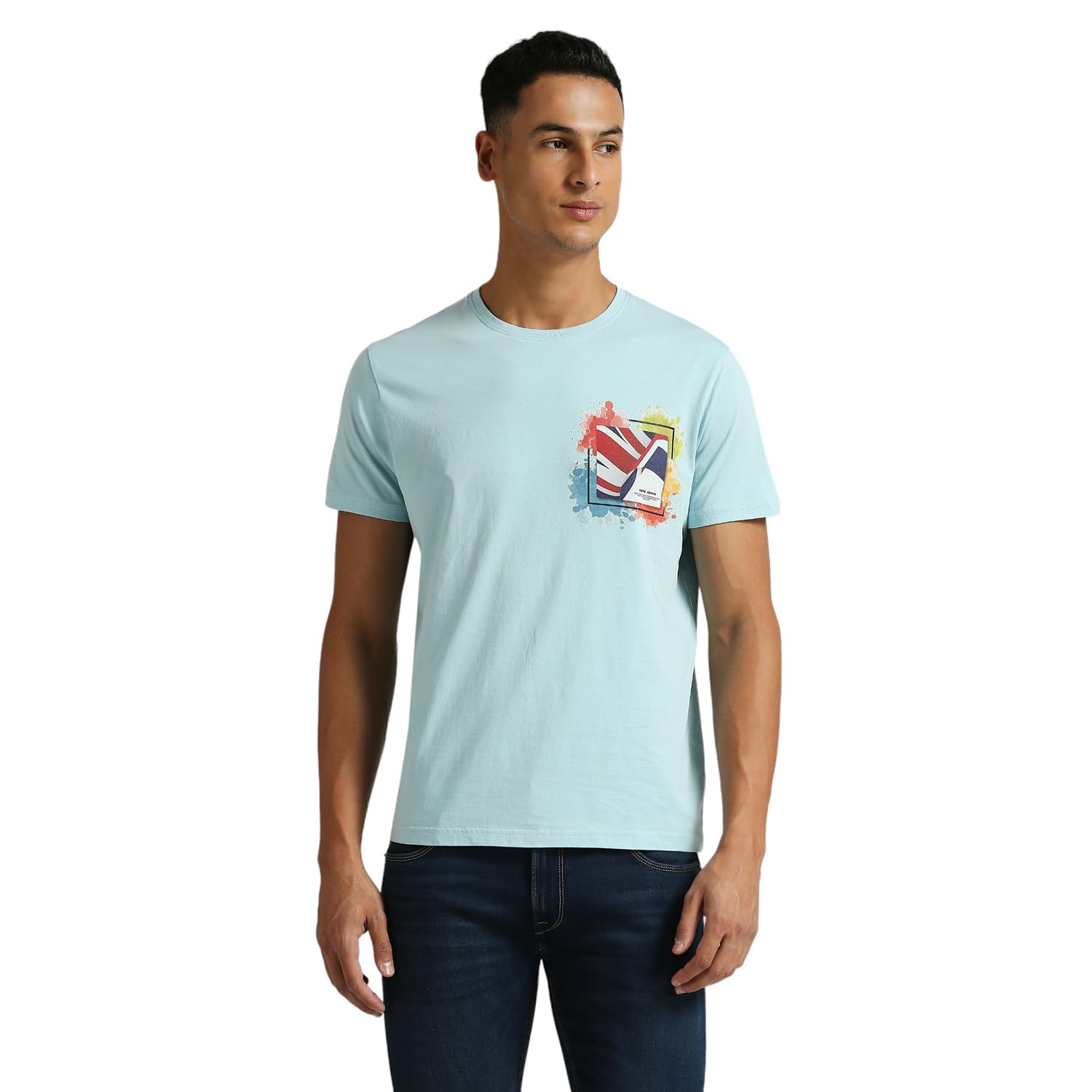 Pepe Jeans MenS Slim Fit T-Shirt (Pm509567_Stormy Sea Blue