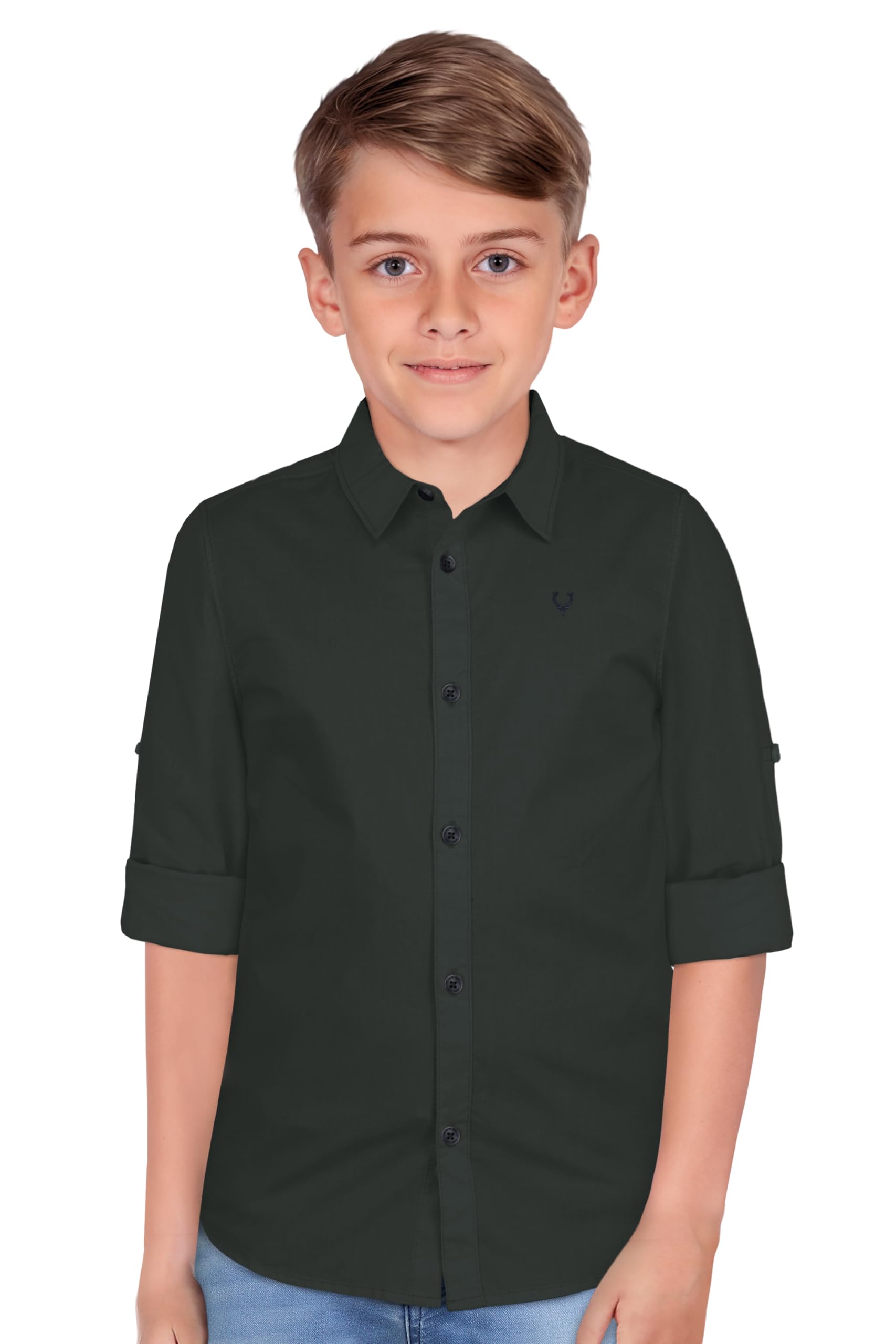 Allen Solly Boys Slim Fit Solid Casual Cotton Polyester T-Shirt