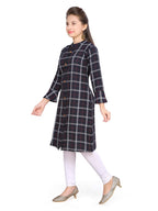 Aarika Girl'S Cotton Regular Tunic Shirt (Dkurti-Tr-Tc-4_Black_32)