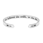 JoycuFF Inspirational Gifts for Women Bracelets for Women Birthday Christmas Friendship Gifts for Women Friends Stainless Steel 